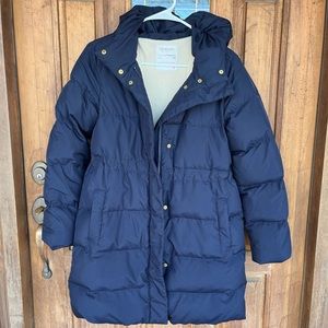 Long length girls puffer jacket